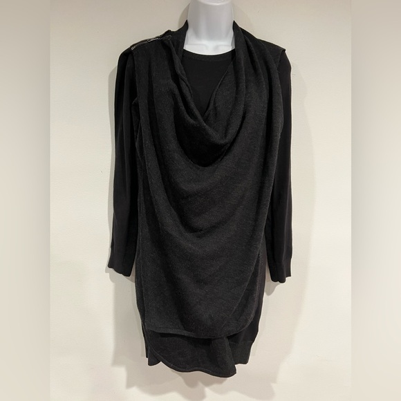 NWT All Saints Drina wrap sexy wool Dress - Picture 15 of 15